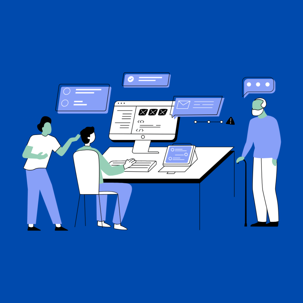 green illustrative web design services instagram post